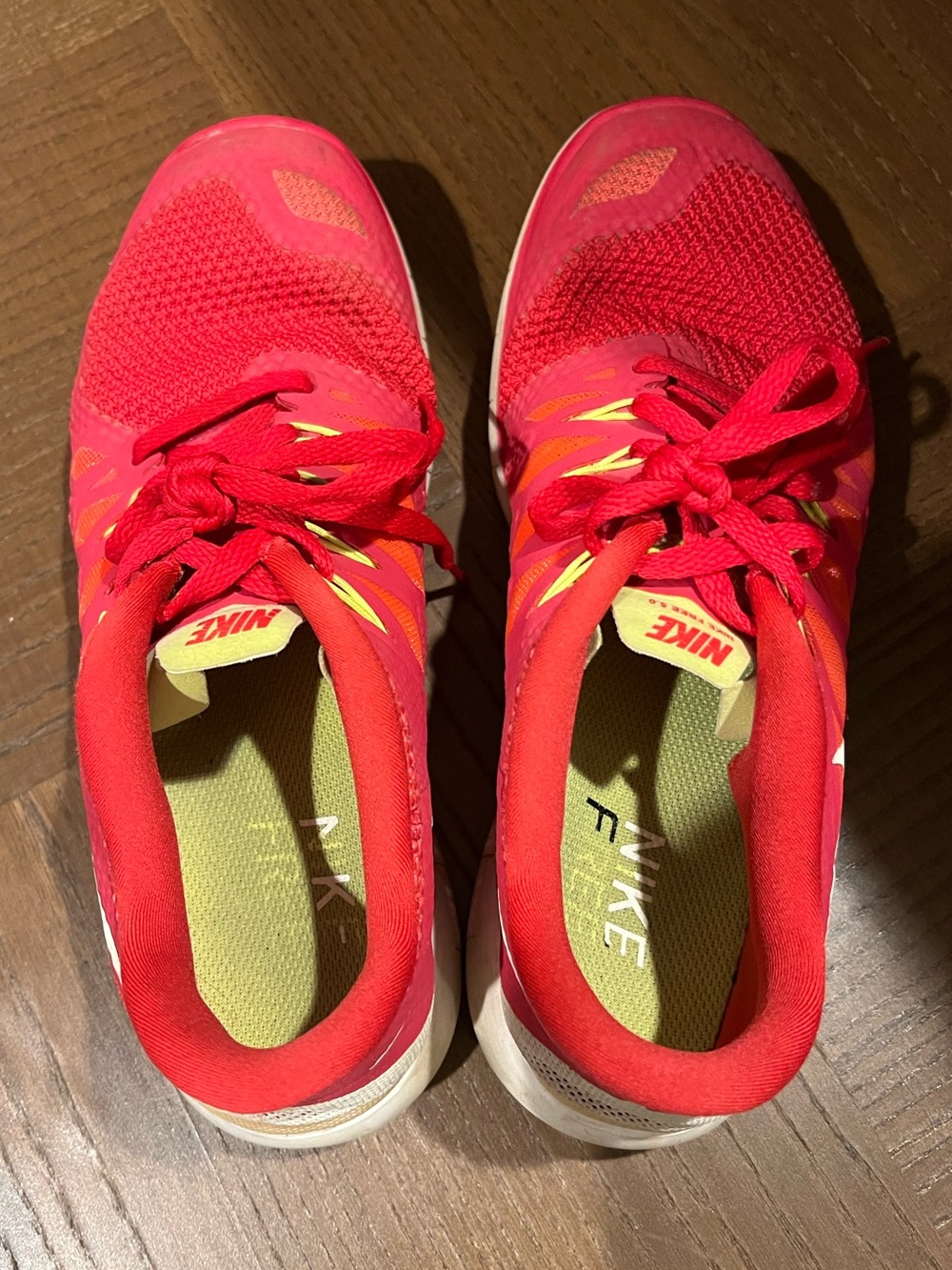 Nike Free 5.0 Pink-Red Running Shoes Women’s Size 9.5 - Picture 3 of 5